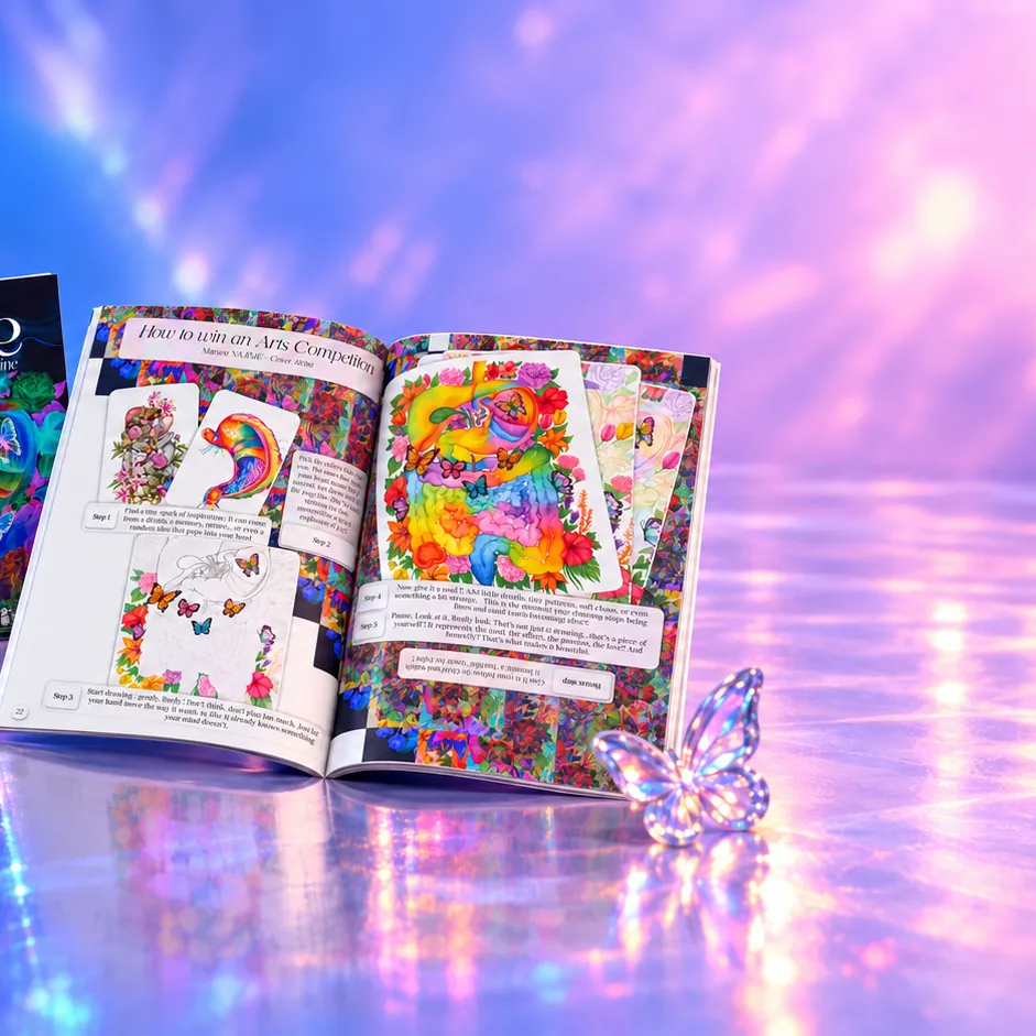Cover artist explaining the artwork in five steps